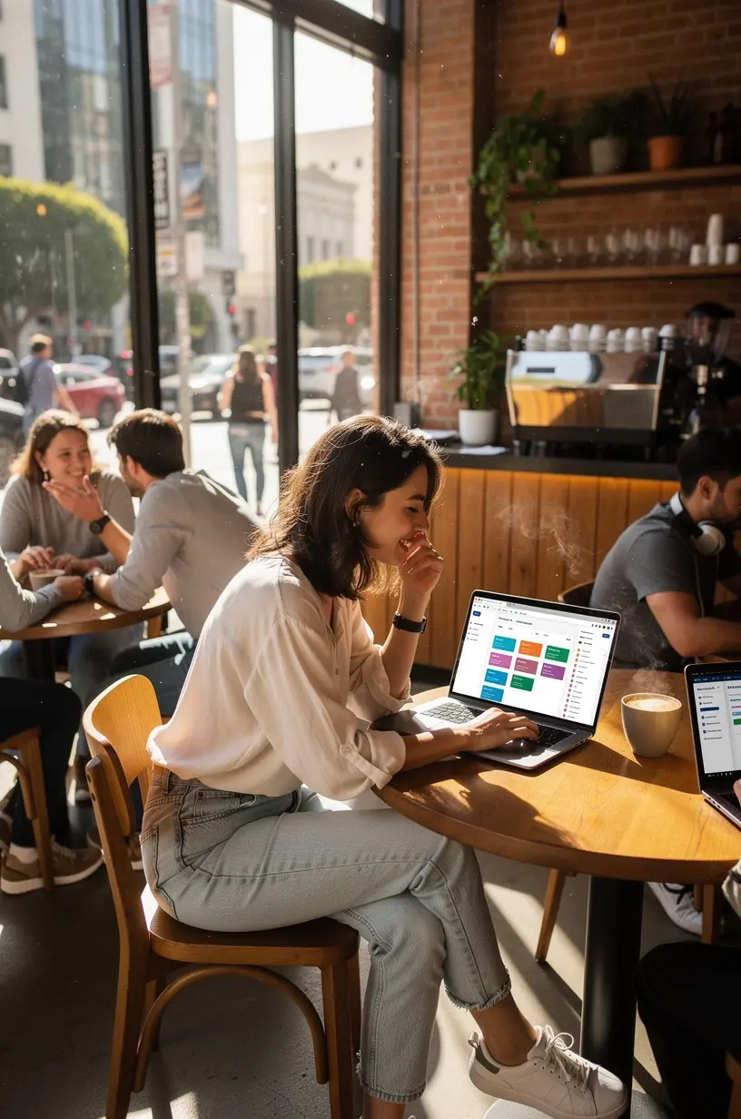 Illustration of interconnected software tools automating business processes for efficiency.